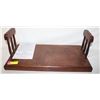 Image 1 : ANTIQUE WOOD TABLE TOP BOOK RACK- 23" X 12"