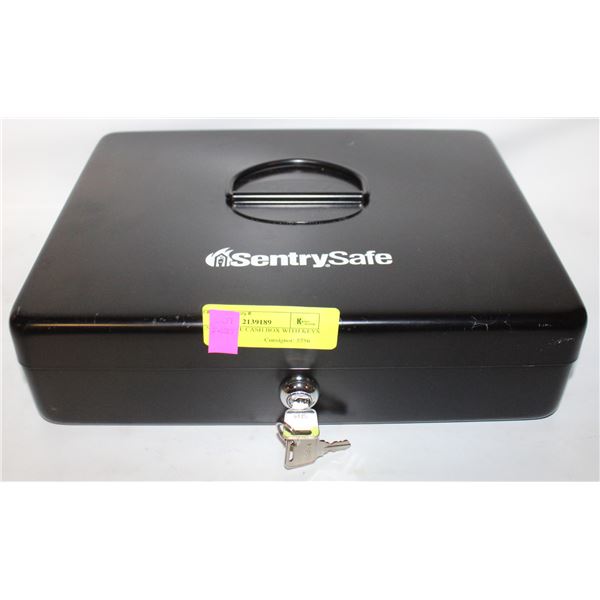 SENTRY SAFE CASH BOX WITH KEYS