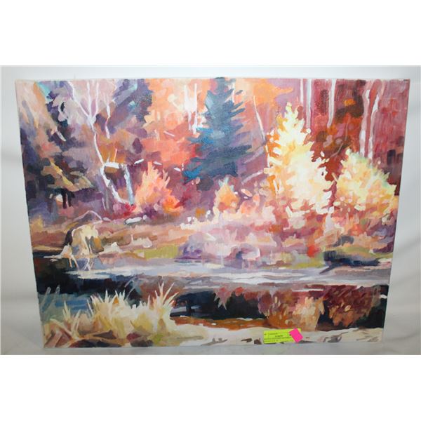 ORIGINAL PAINTING ON STRETCH CANVAS- 24 X 18