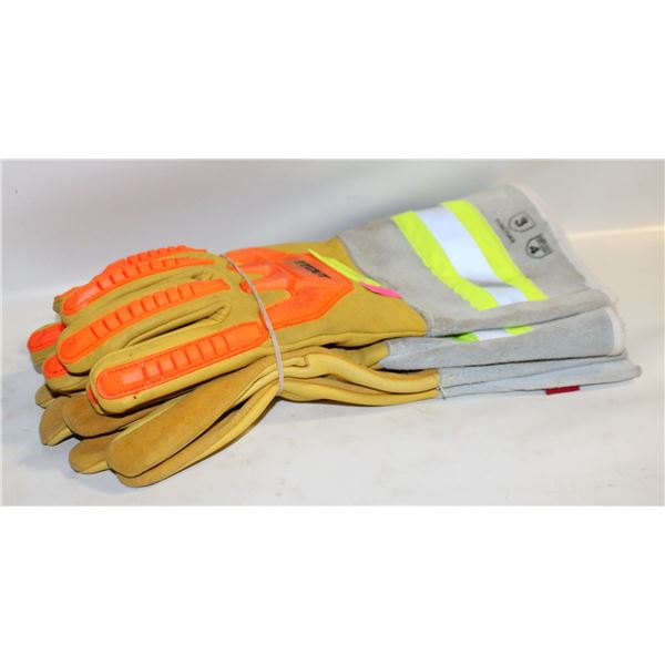 XL & 2XL INSULATED LEATHER GLOVES TOGETHER-ESTATE