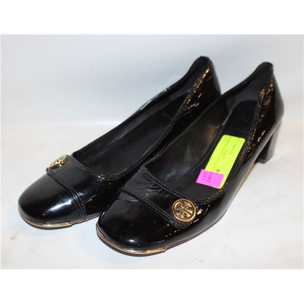 TORY BURCH SIZE 9 LADIES BLACK PATTEN