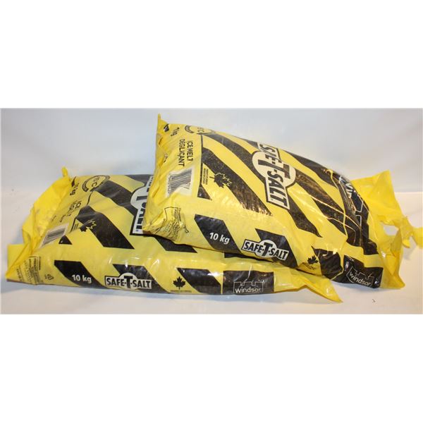 LOT OF ICE MELT - 2 BAGS 10KG WINDSOR SAFE-T-SALT