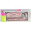 Image 1 : 1954 CANADA 2 DOLLAR BANKNOTE
