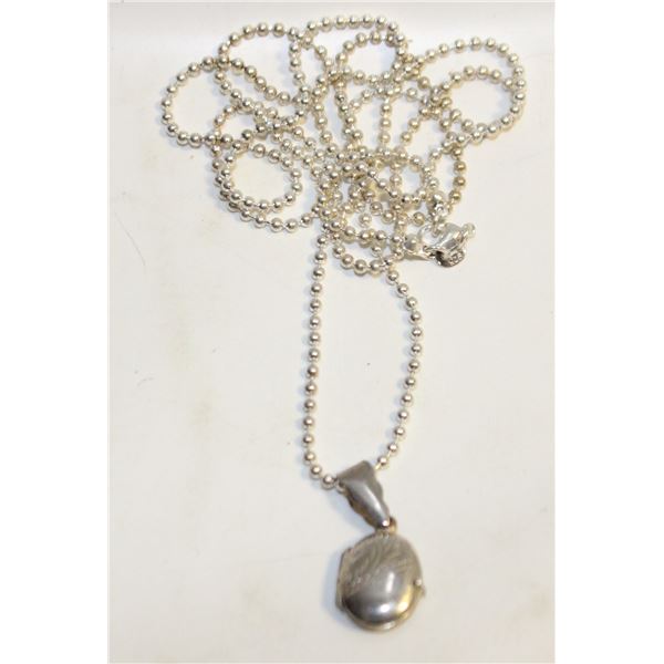 925 SILVER 9.2 GRAM LOCKET NECKLACE-ESTATE