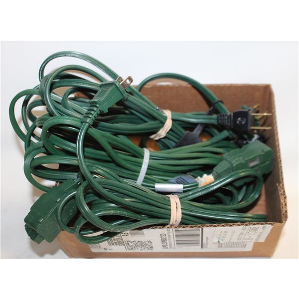 3 GREEN EXTENTION CORDS