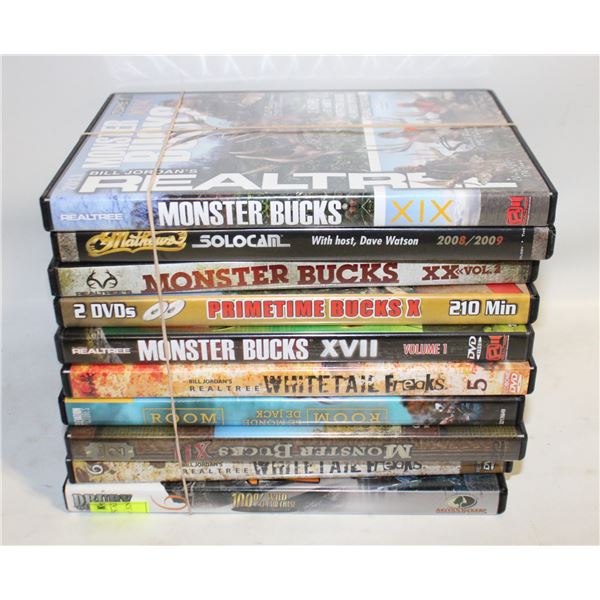 10 CABELAS HUNTING D.V.D'S ALL TOGETHER-ESTATE