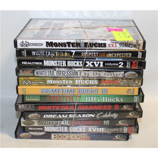 12 CABELAS HUNTING D.V.D'S ALL TOGETHER-ESTATE