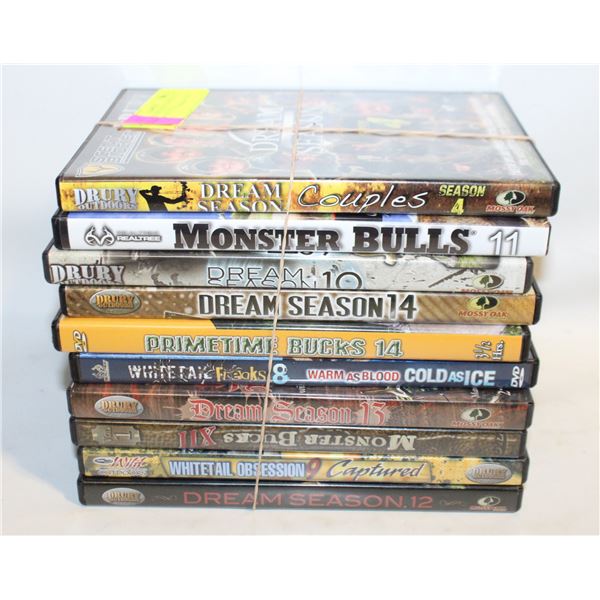 10 CABELAS HUNTING D.V.D'S ALL TOGETHER-ESTATE