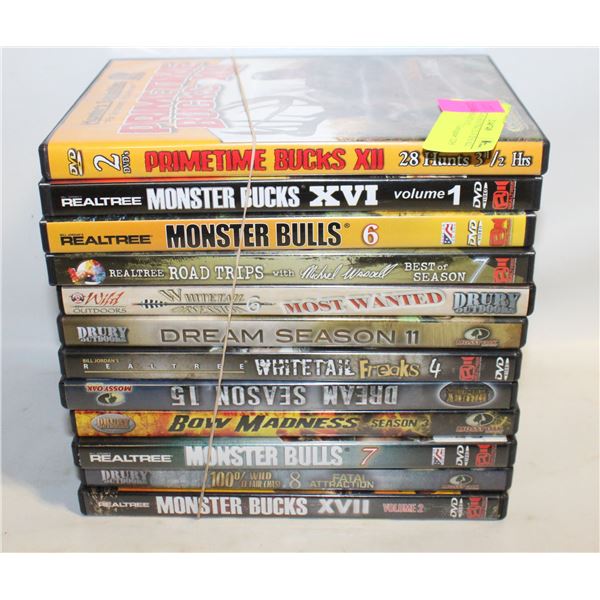 12 CABELAS HUNTING D.V.D;S ALL TOGETHER-ESTATE