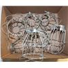 Image 1 : LOT OF ANTIQUE STYLE INDUSTRIAL LIGHT BULB CAGES