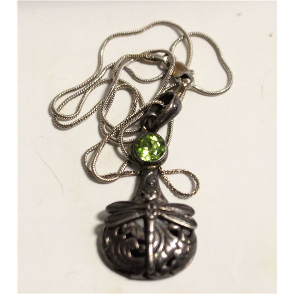 925 SILVER 8.7 GRAM DRAGONFLY NECKLACE-ESTATE