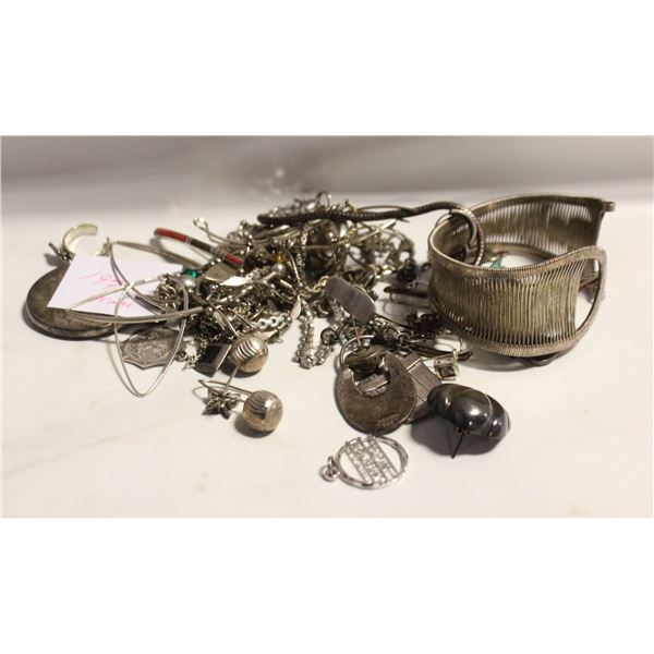 197.1 GRAMS 925 SILVER SCRAP JEWELRY-ESTATE