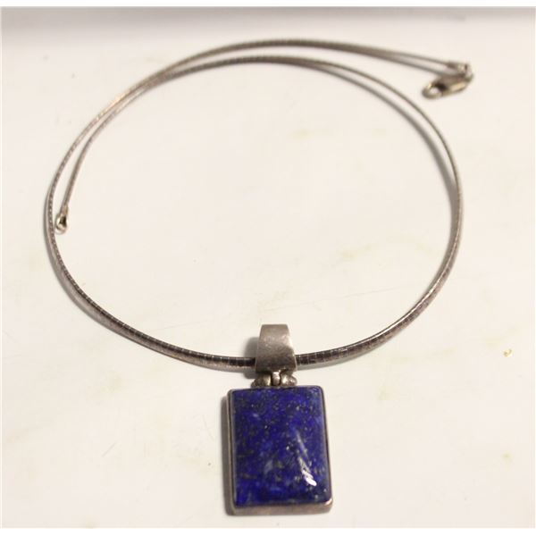 925 SILVER 19.8 GRAM LAPIS PENDANT WITH