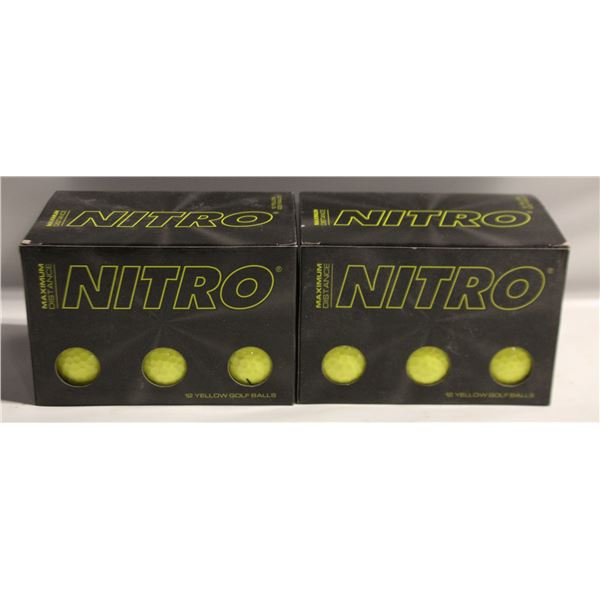 24 NITRO YELLOW GOLF BALLS
