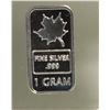 Image 1 : 1 GRAM SILVER MAPLE BAR