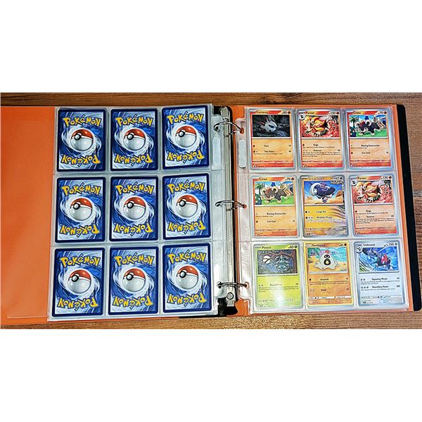 3) BINDER OF 180 POKEMON CARDS.