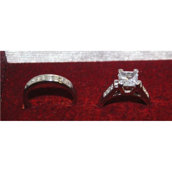 NEW 2PCS/SET RING SET SZ 8