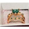 Image 1 : NEW HEART SHAPE GP 2PCS/SET RING SET SZ7