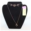 Image 1 : SET OF HEART SHAPED PENDANT NEW  NECKLAC, EARRING