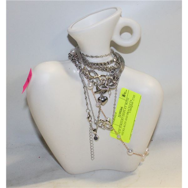 NEW JEWELRY DISPLAY WITH NECKLACES AND BRACELETS