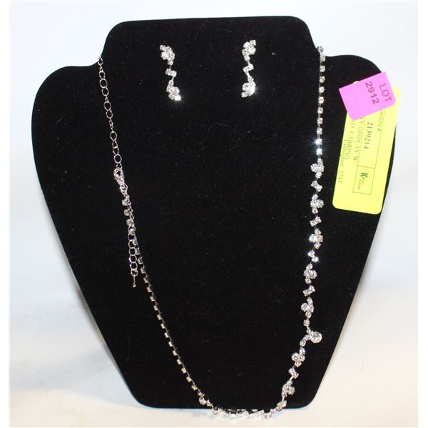 NEW JEWELRY DISPLAY W/ NECKLACE AND  EARRING