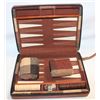 Image 1 : VTG NEW OLD BACKGAMMON IN ZIP CASE WITH LEATHER