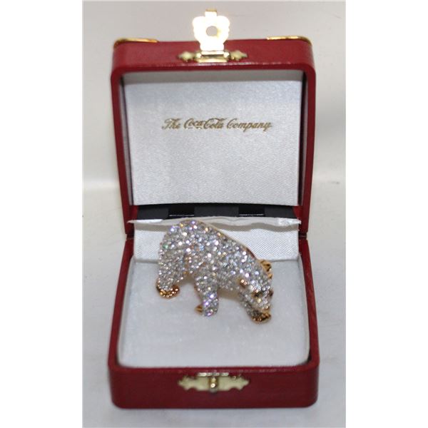 SWAROVSKI POLAR BEAR BROOCH MADE FOR COCA COLA