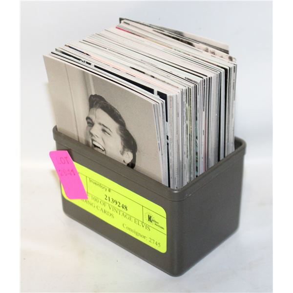 LOT OF 100 OF VINTAGE ELVIS TRADING CARDS