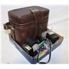 Image 1 : VINTAGE CAMERA CASE & ASSORTED ACCESSORIES
