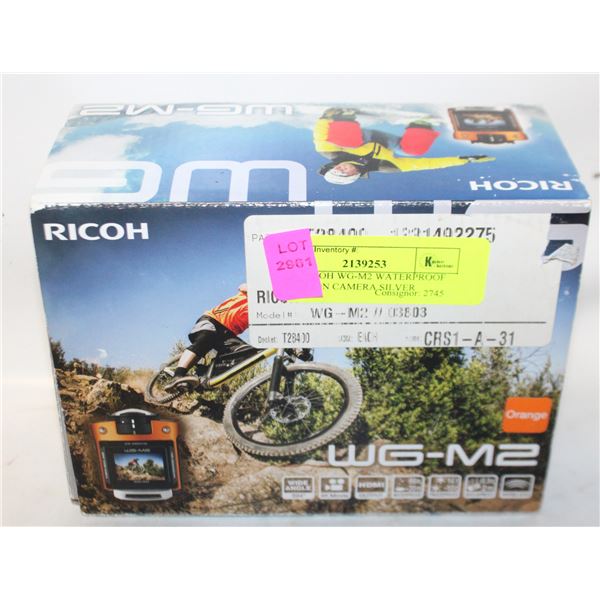 NEW RICOH WG-M2 WATERPROOF 4K ACTION CAMERA SILVER
