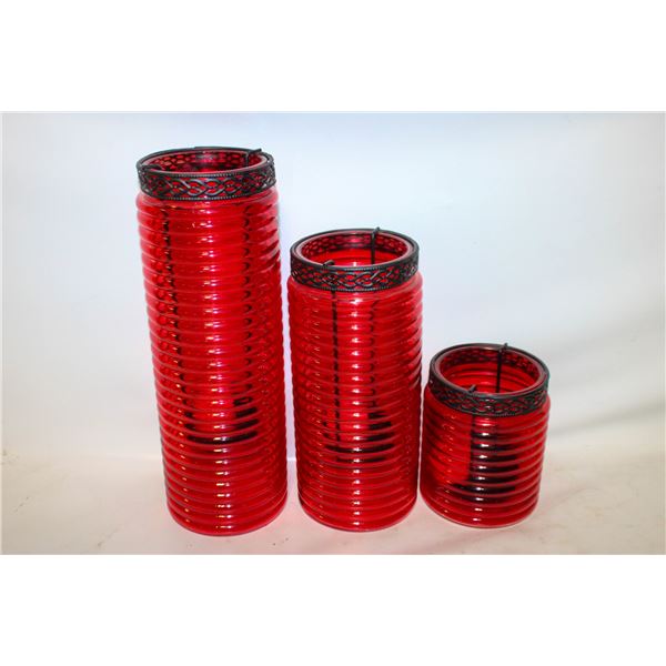 SET OF 3 CANDLE LANTERNS