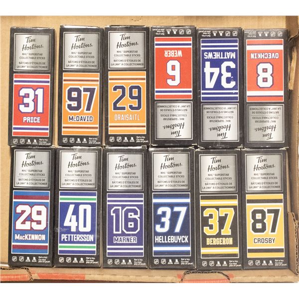 12 NHL/TIM HORTONS COLLECTOR STICKS