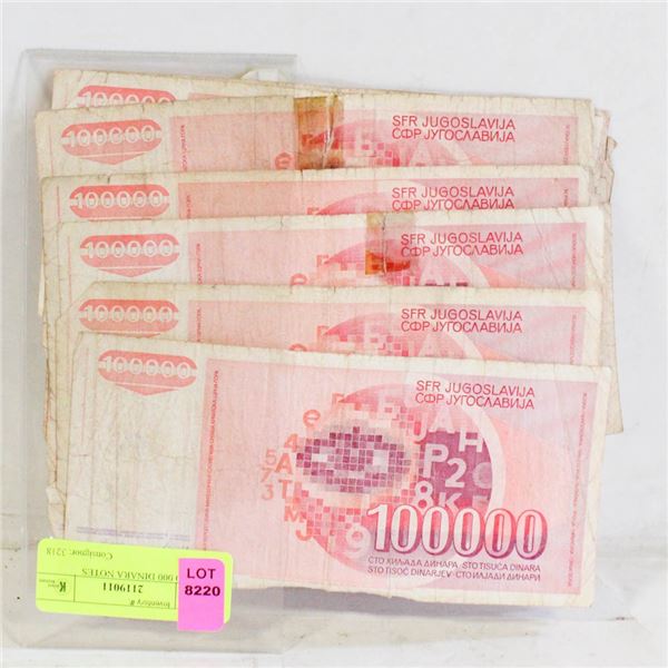 20X100 000 DINARA NOTES