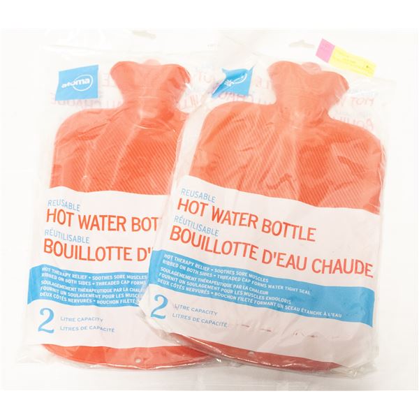 2 NEW IN PKG HOT WATER BOTTLES