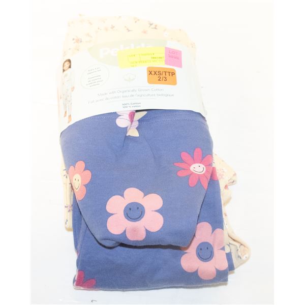 NEW PEKKLE 4PC 2/3 XXS PAJAMA SET