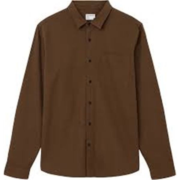 NEW FRANK AND OAK LARGE BROWN SHIRT