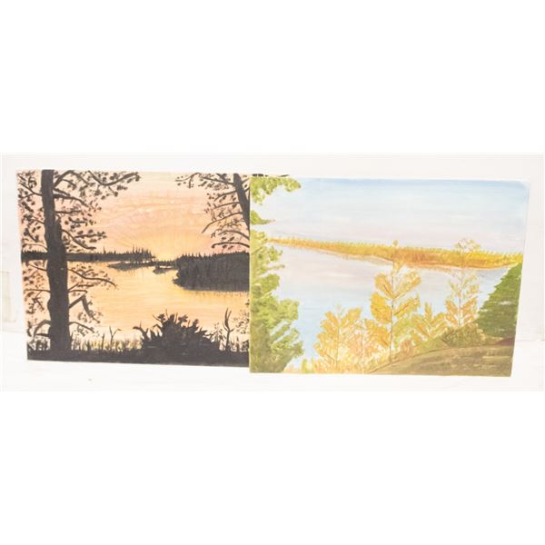 ORIGINAL OIL PAINTINGS ON CANVAS SET OF 2