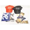 Image 1 : DONALD TRUMP LOT - 2 FLAGS, 2 HATS, 2 PAIRS SOCKS,