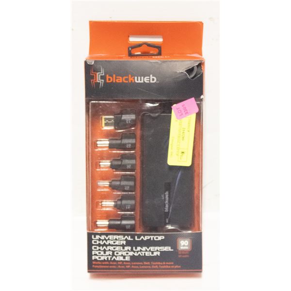 BLACK WEB UNIVERSAL LAPTOP CHARGER