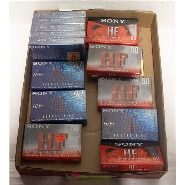 15 NEW SONY CASSETTE TAPES