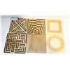 Image 1 : LOT OF 6 GEOMETRIC WOOD PANELS