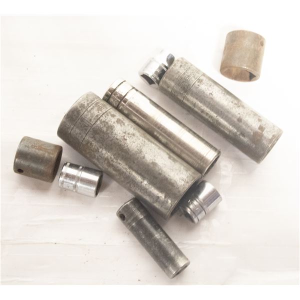 SNAP ON TOOLS SOCKETS 1”, 11/16, 5/8 ETC
