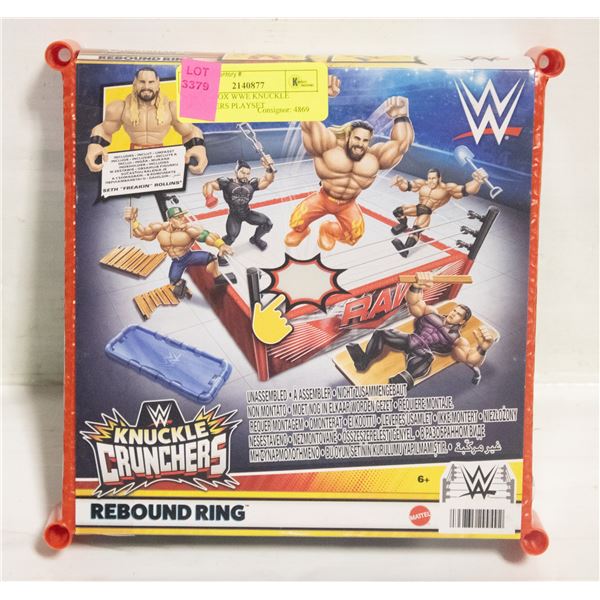 NEW IN BOX WWE KNUCKLE CRUNCHERS PLAYSET