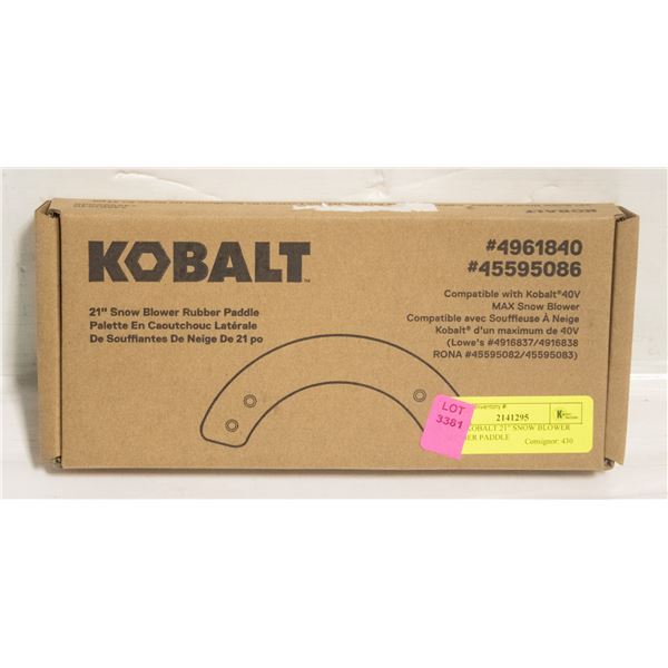 NEW KOBALT 21" SNOW BLOWER RUBBER PADDLE