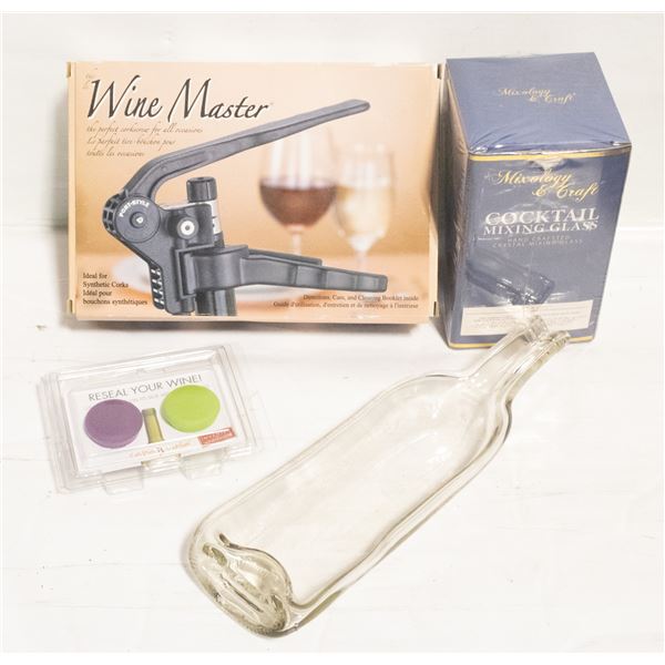 LOT OF NEW WINE AND COCKTAIL ACCESSORIES
