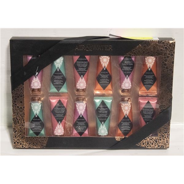 NEW AIR AND WATER 12 PIECE HAND THERAPY LOTION