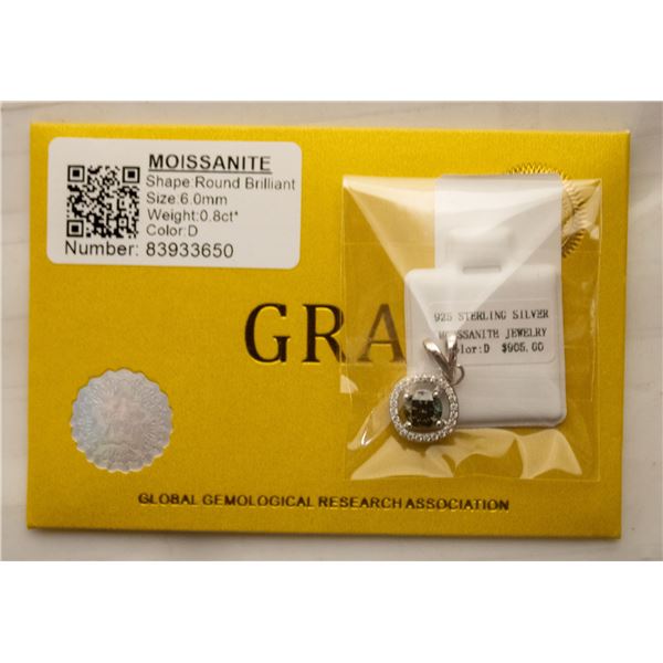 0.8 CARAT MOSSANITE ROUND BRILLIANT DIAMOND