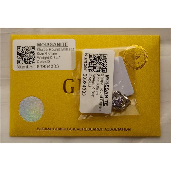 0.8 CARAT MOSSANITE DIAMOND HEART PENDANT