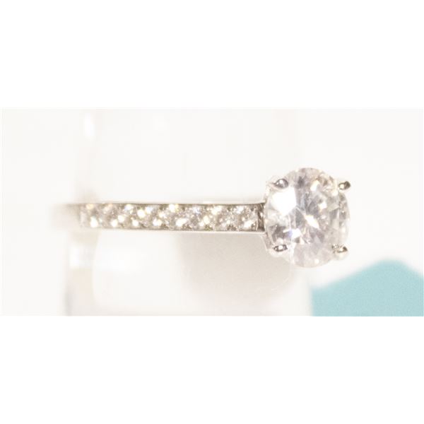 1.36 CARAT MOSSANITE RING SIZE 6