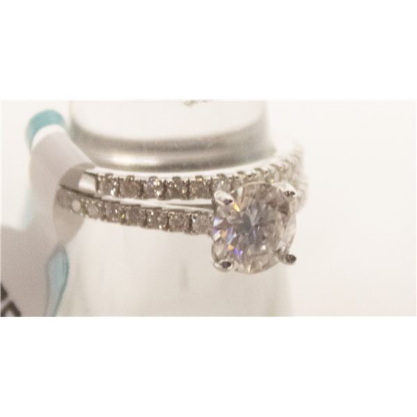 1.2 CARAT BRILLIANT ROUND MOSSANITE RING